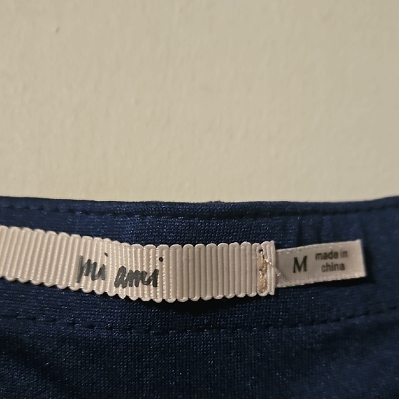 Miami Navy Blue Embroidered Mini Skirt - Picture 2 of 3